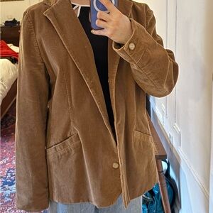 Vintage LL Bean Corduroy Blazer Jacket in Brown